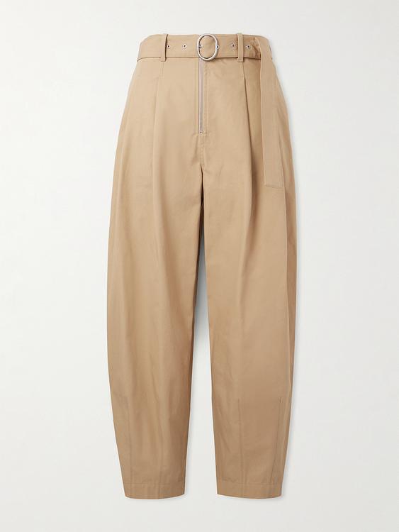 Taupe casual trousers from Jil Sander