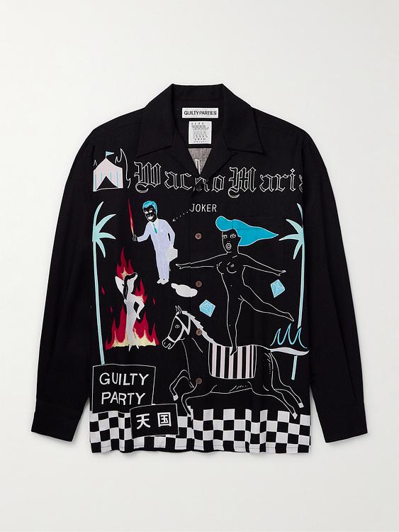 Print black t-shirt from Wacko Maria