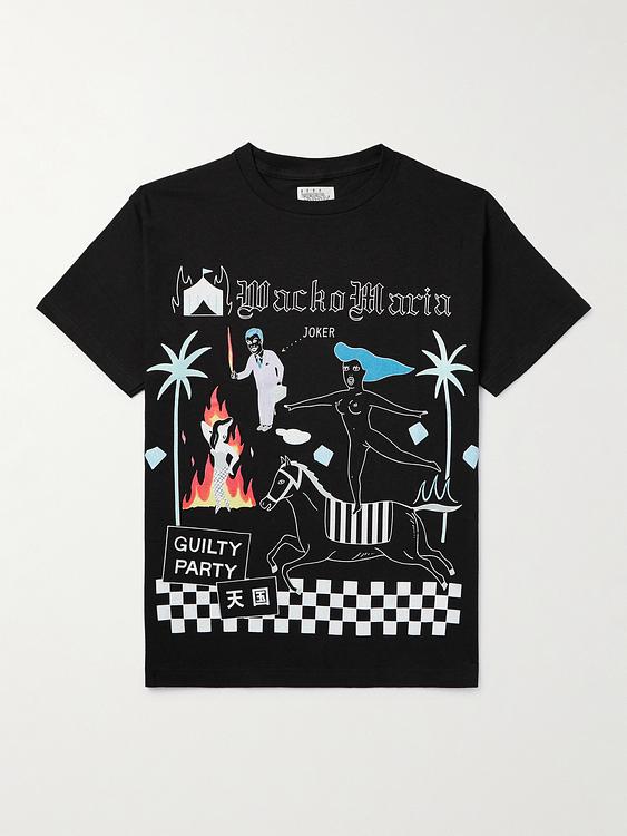 Print black t-shirt from Wacko Maria