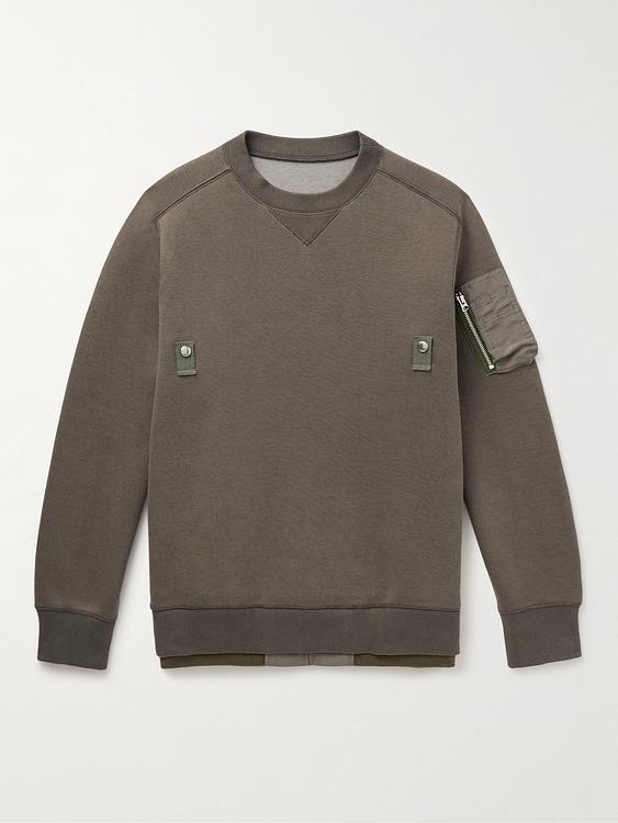 Taupe sweatshirt from Sacai