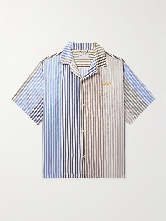Striped multicolor short sleeve shirt from 4sdesigns