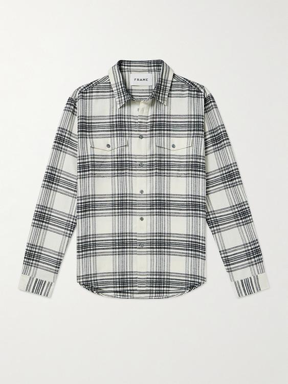 Checkered grey flannel shirt from Frame