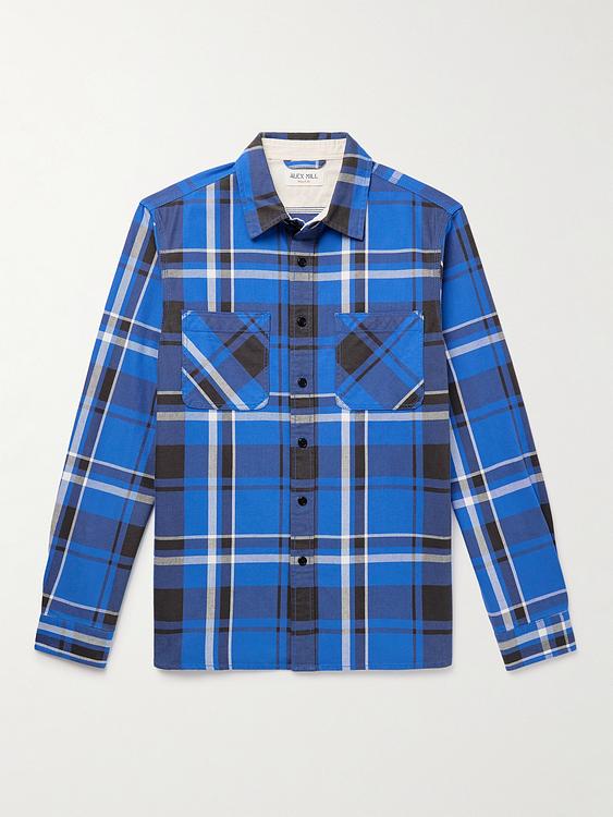 Checkered blue casual shirt from Alex Mill