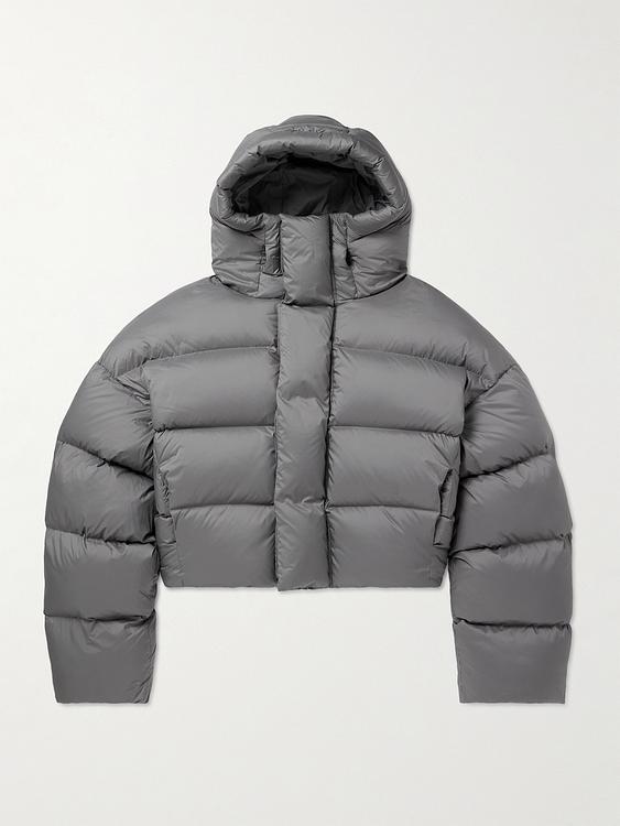 Grey down jacket from Entire Studios