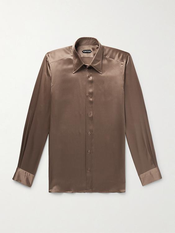 Taupe casual shirt from Tom Ford