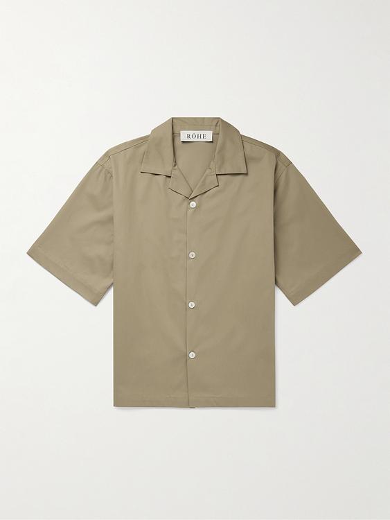 Taupe short sleeve shirt from Róhe