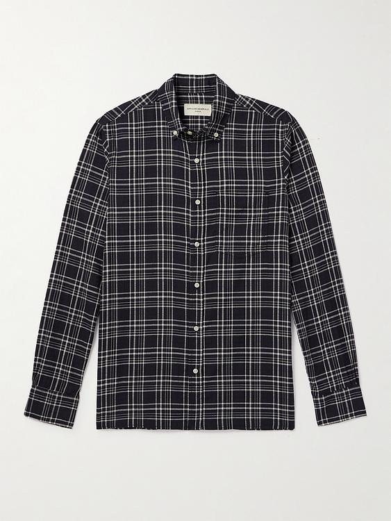 Checkered black casual shirt from Officine Générale