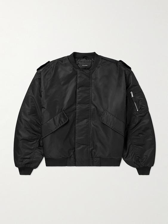 Black bomber jacket from Entire Studios