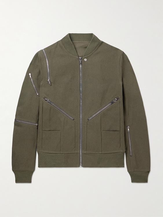 Dark green bomber jacket from Rick Owens