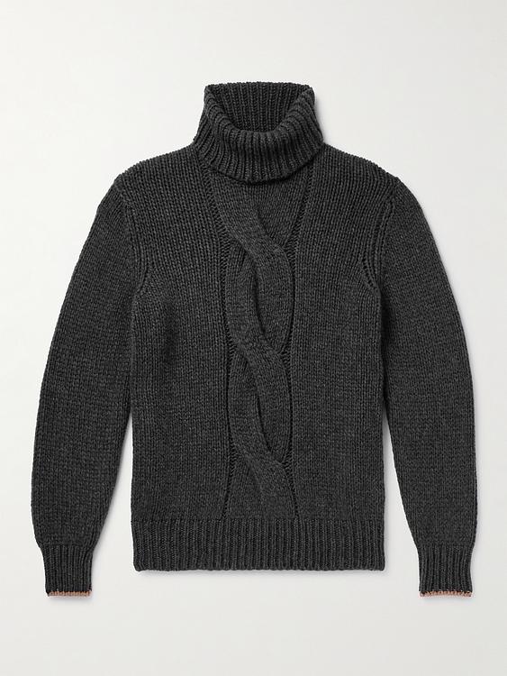 Black turtleneck from Brunello Cucinelli