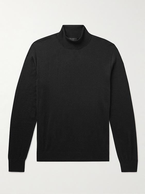 Black turtleneck from Saman Amel