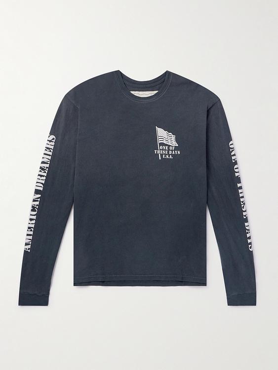 Print dark grey long sleeve t-shirt from One Of These Days