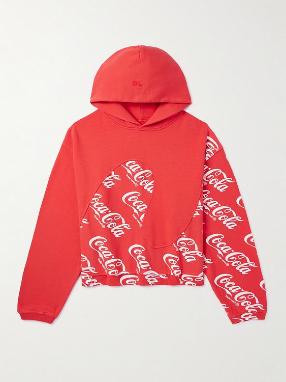 Print red hooded sweatshirt from RRL