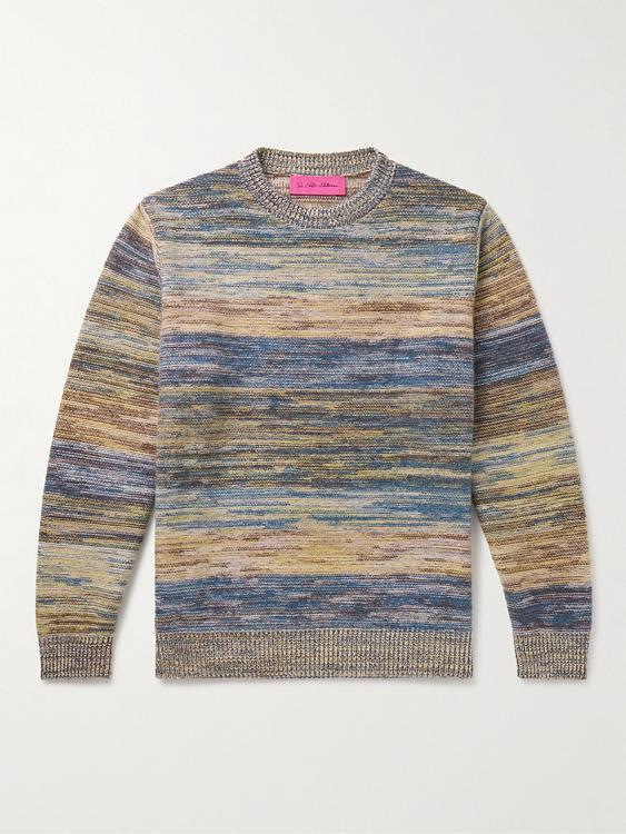 Grey cashmere sweater from The Elder Statesman