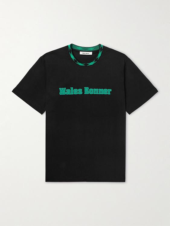 Print black t-shirt from Wales Bonner