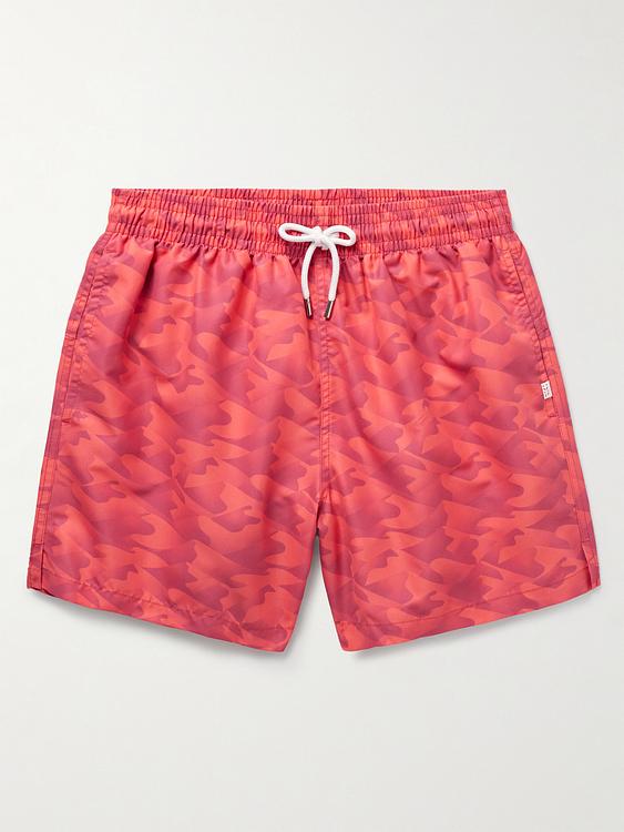Red swim shorts from Derek Rose