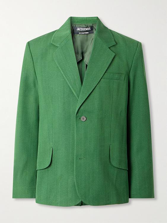 Green blazer from Jacquemus