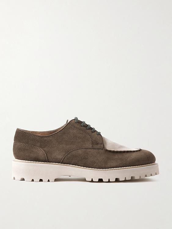 Taupe derby shoes from John Lobb