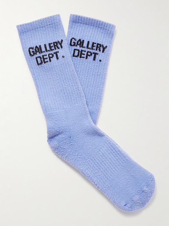 Print light blue socks from Gallery Dept.