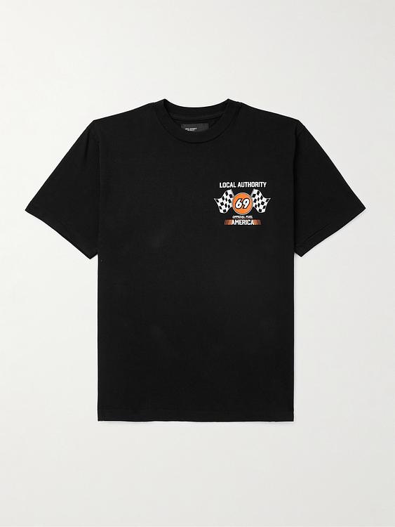 Print black t-shirt from Local Authority La