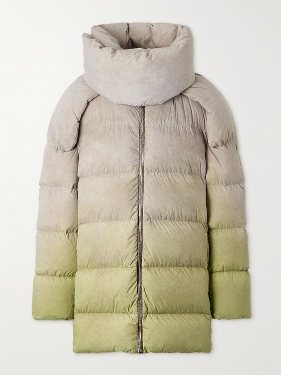 Multicolor down jacket from Rick Owens