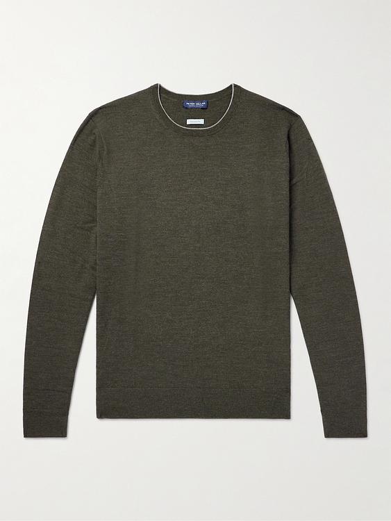 Dark green sweater from Peter Millar