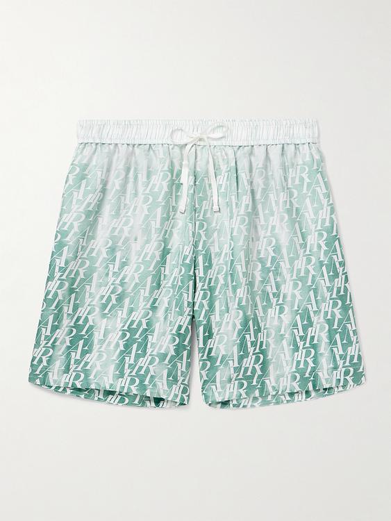 Light green drawstring shorts from Amiri