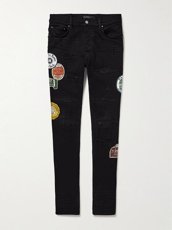Black distressed jeans from Amiri