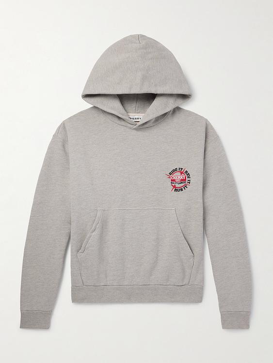 Print grey hooded sweatshirt from Cherry Los Angeles