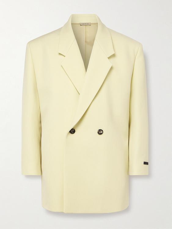 Yellow double-breasted blazer from Fear Of God
