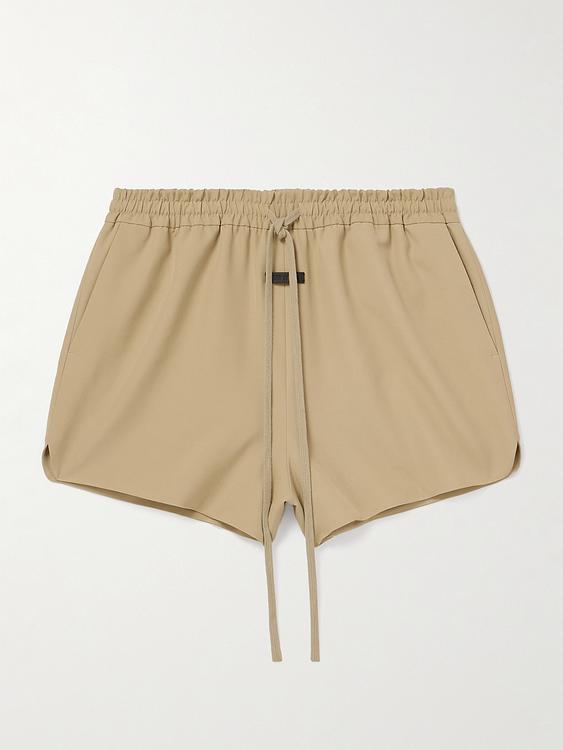 Taupe drawstring shorts from Fear Of God