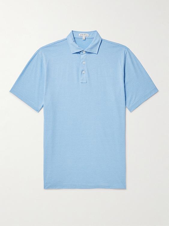 Light blue short sleeve polo shirt from Peter Millar