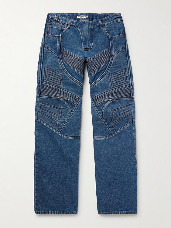 Dark blue distressed jeans from Acne Studios