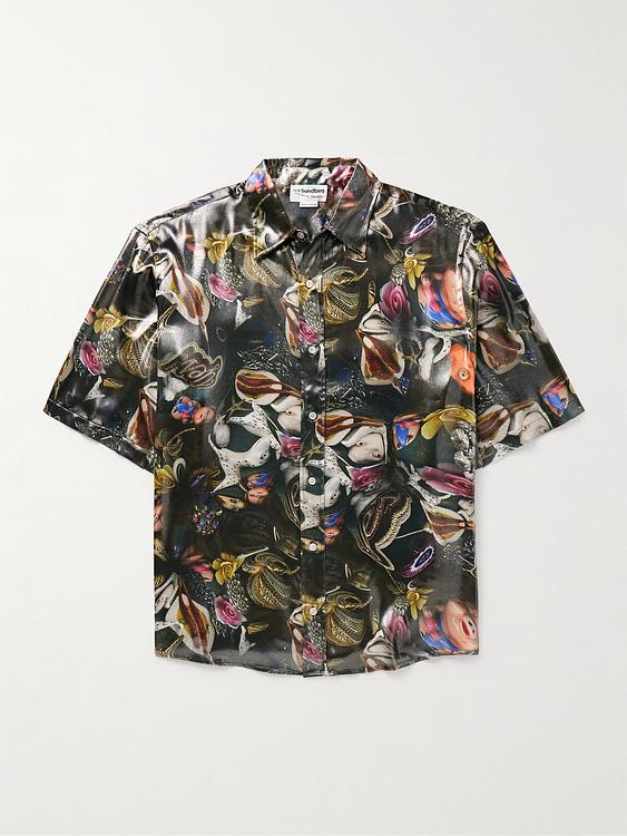 Dark grey short sleeve shirt from Acne Studios