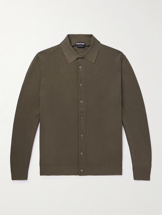 Dark green casual shirt from Tom Ford