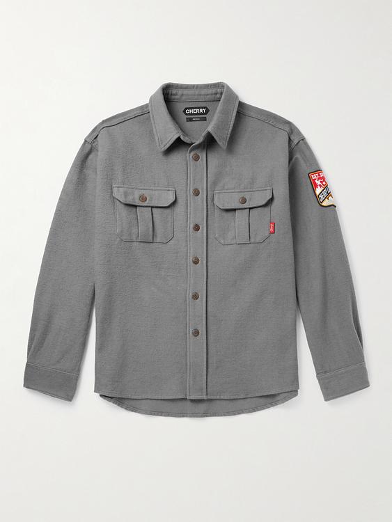 Grey flannel shirt from Cherry Los Angeles