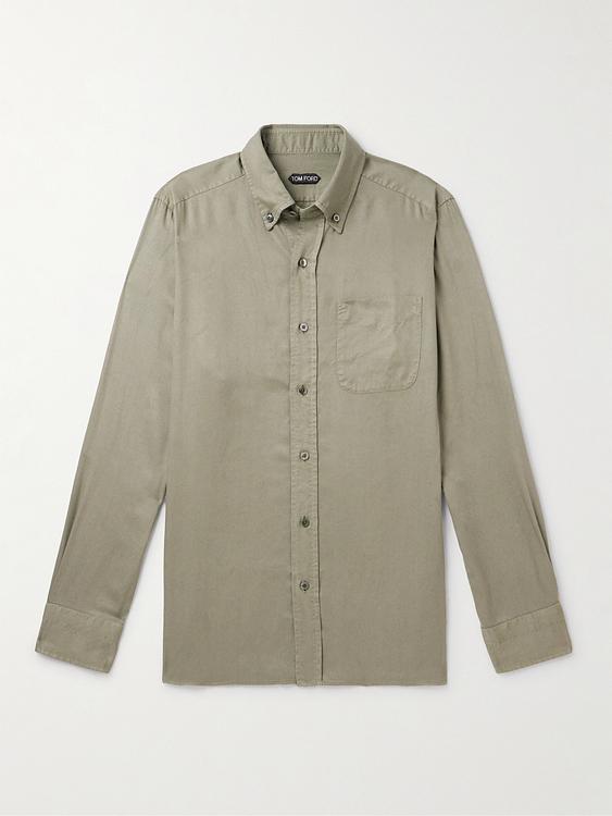 Taupe casual shirt from Tom Ford