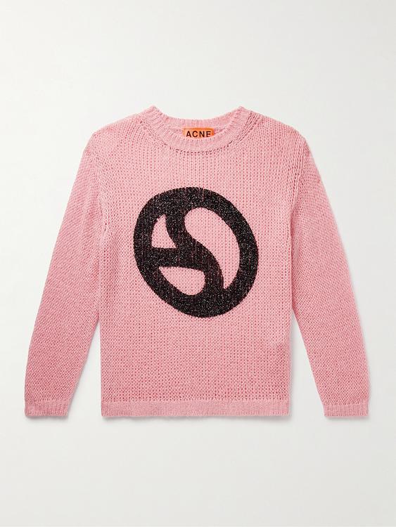 Print light pink sweater from Acne Studios