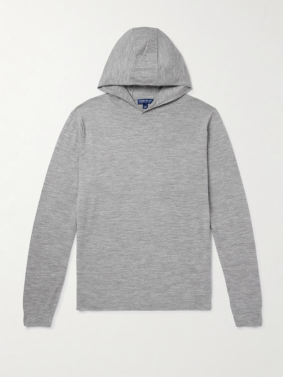 Grey hooded sweatshirt from Peter Millar