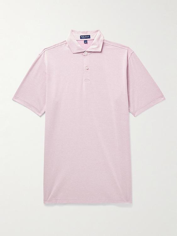 Light pink short sleeve polo shirt from Peter Millar