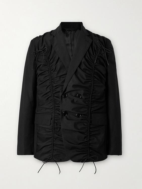 Black double-breasted blazer from Simone Rocha
