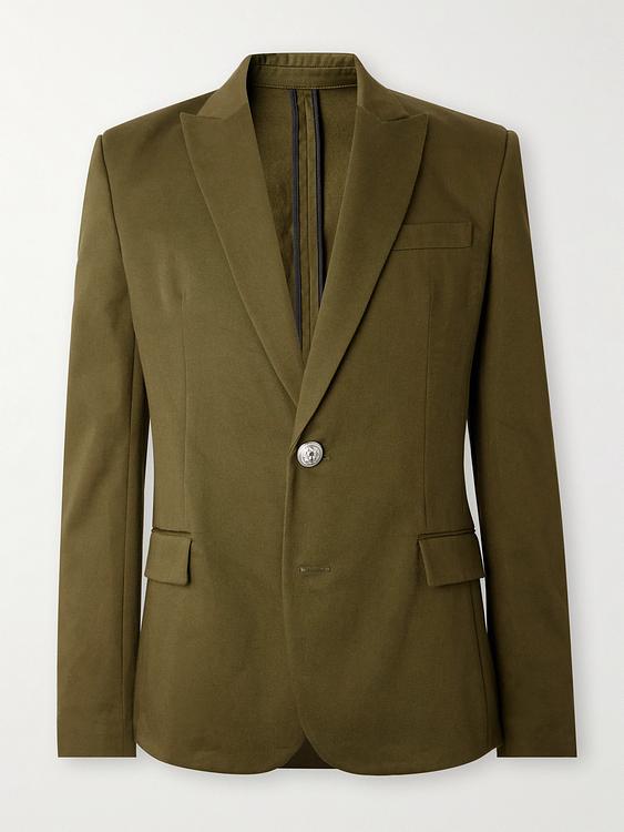 Dark green blazer from Balmain