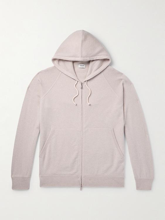 Light pink hooded sweatshirt from Ghiaia Cashmere