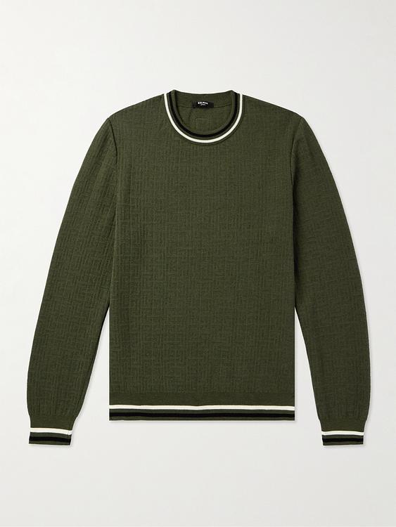 Dark green sweater from Balmain