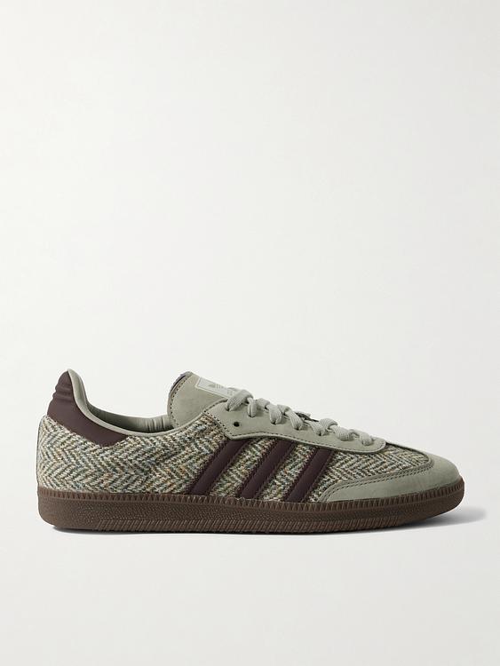 Striped dark brown sneakers from Adidas Originals