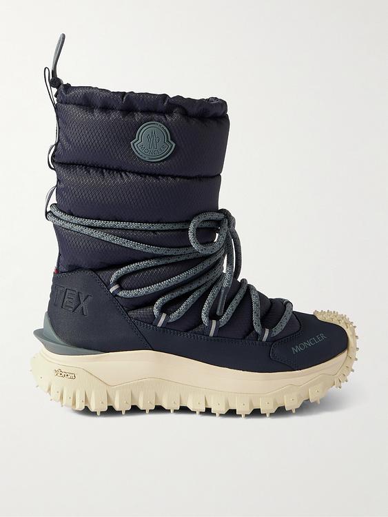 Dark blue lace-up boots from Moncler
