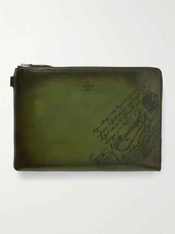 Green wallet from Berluti