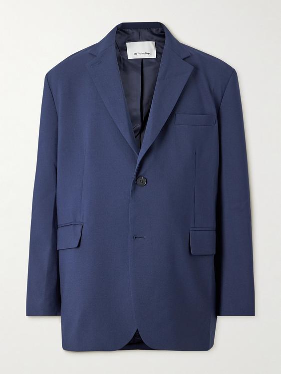 Dark blue suit jacket from The Frankie Shop