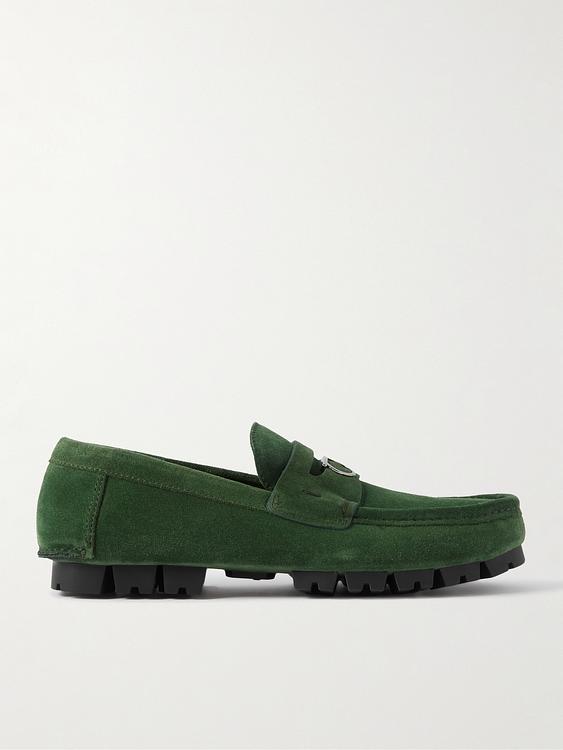 Dark green loafers from FERRAGAMO