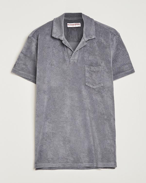 Grey short sleeve polo shirt from Orlebar Brown